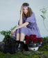 Washed Denim Belted Flare Dress
